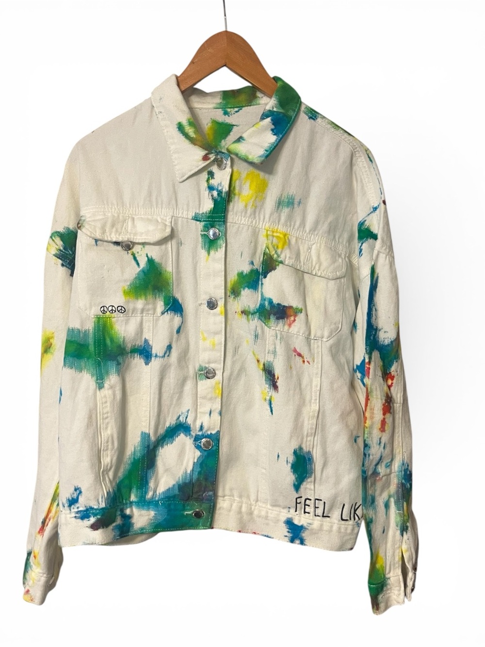 Wren + Glory hand-painted custom denim  jacket